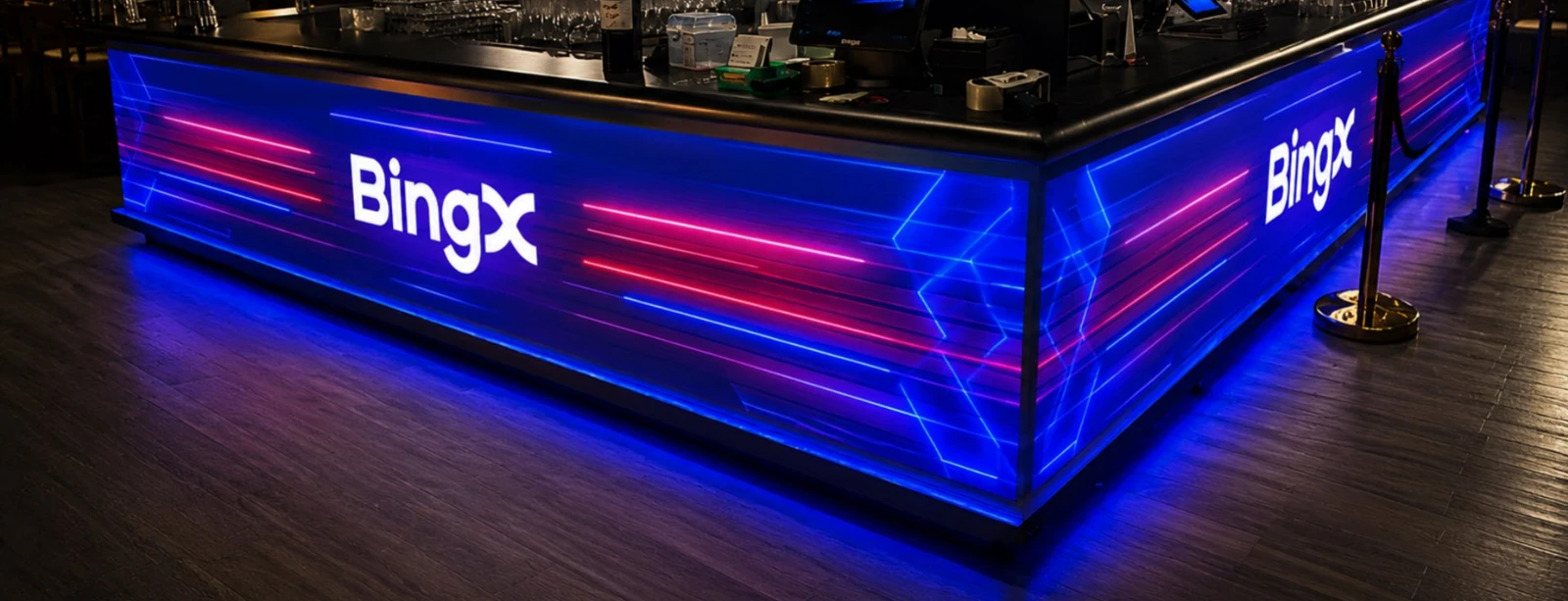 BingX illuminated bar — 3D design