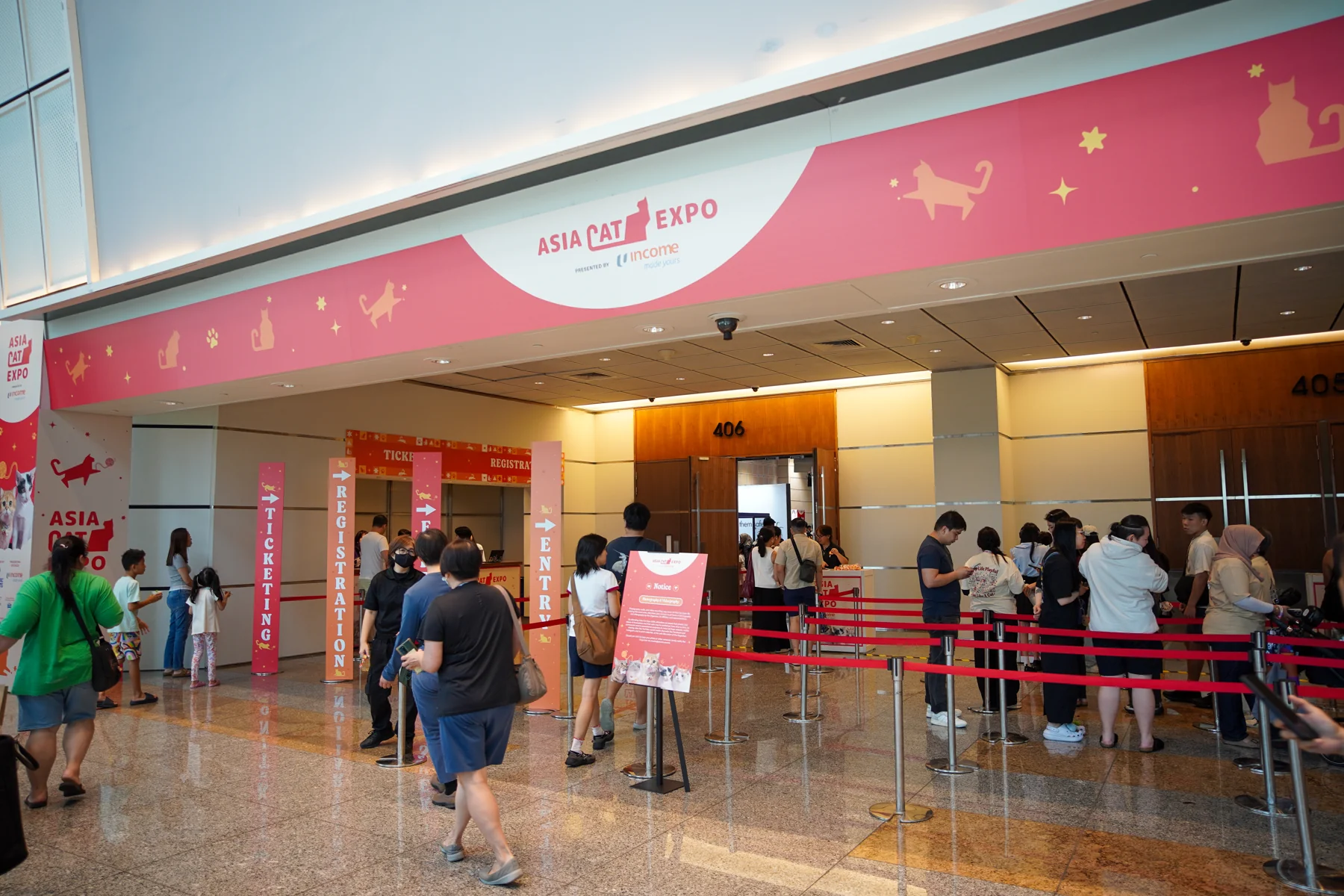 Registration and entry at Asia Cat Expo