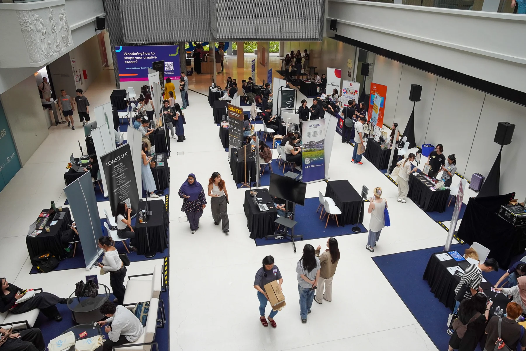 UAS Career Fair venue and exhibition layout