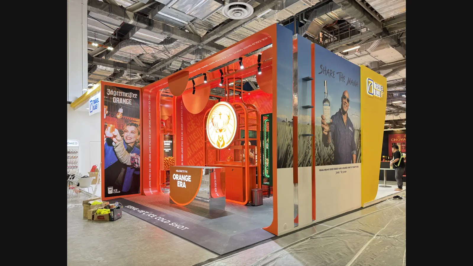 Jägermeister exhibition booth at TFWA 2025