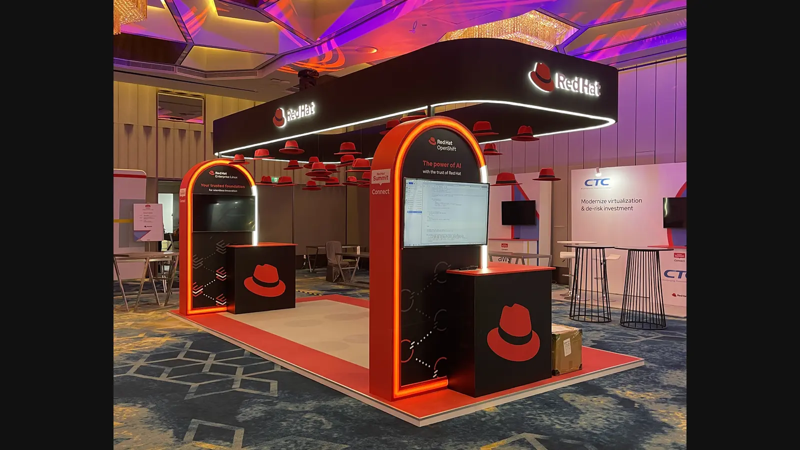 Red Hat exhibition environment at Red Hat Summit 2024