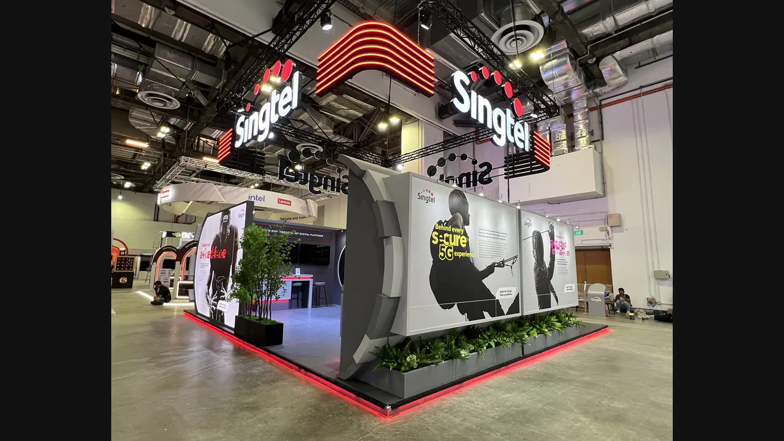 Singtel exhibition booth at GovWare 2024